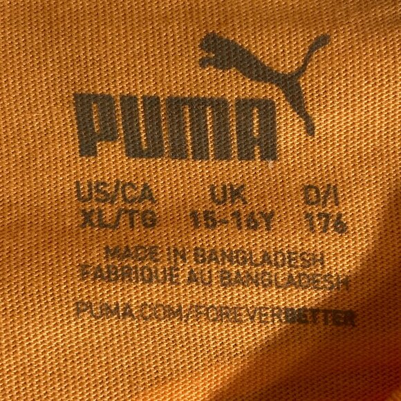 NEW! PUMA MID 90S XL Extra Large Boys Graphic Print T-Shirt Tee Shirt Orange - Picture 8 of 9